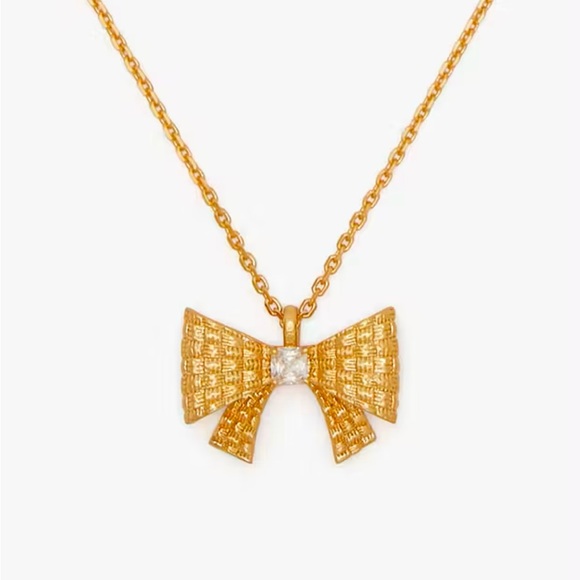 kate spade Jewelry - Kate Spade Wrapped In A Bow Mini Pendant Necklace